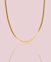 Classic Herringbone Necklace in 18k Gold Plated Stainless Steel - 3mm Thickness