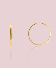 Matte Finish Everyday Hoops in 18k Gold-Plated Brass - 20mm