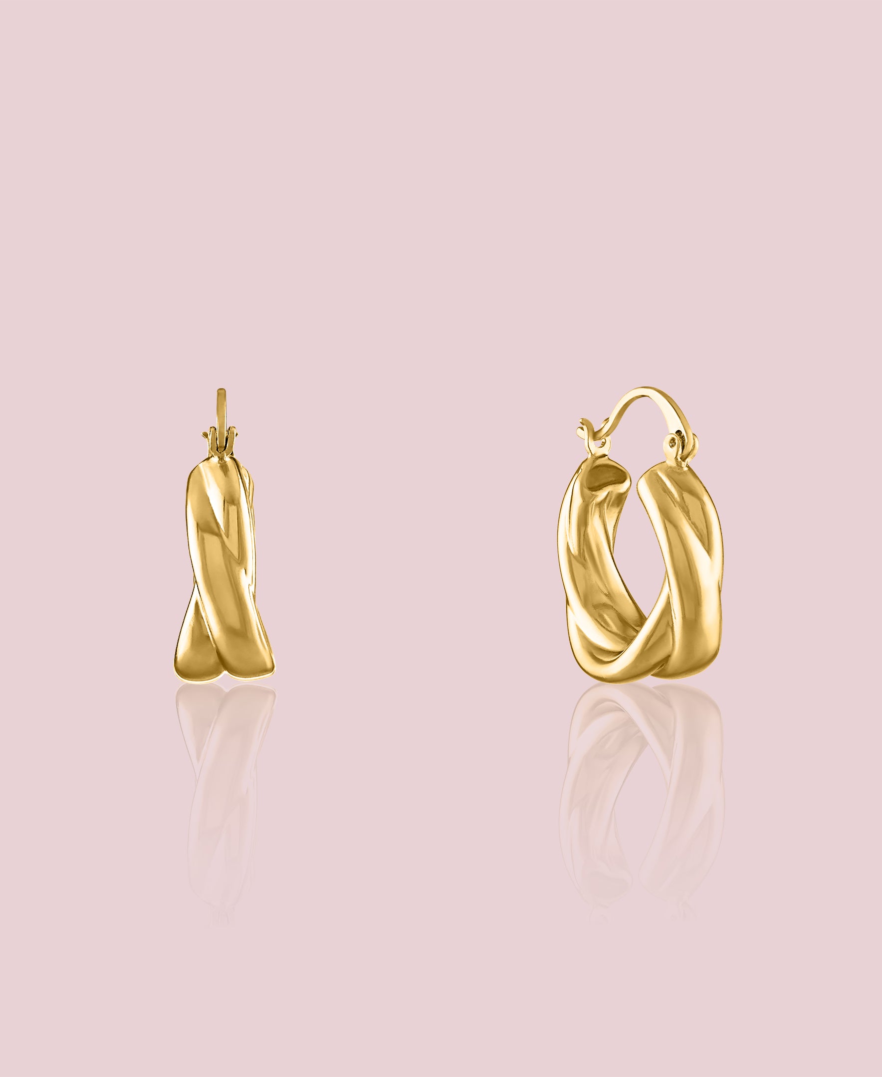The Brenda Hoop Earrings in Gold | OMA The Label