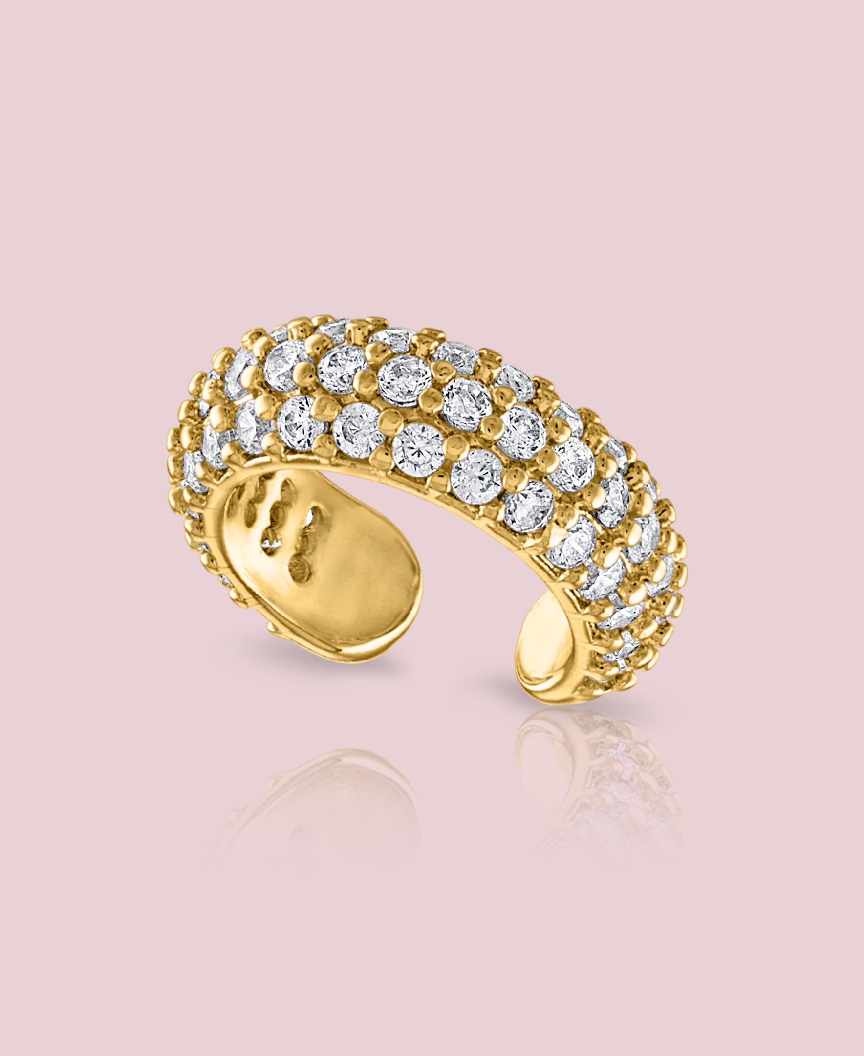 CHUNKY PAVE EAR CUFF - OMA THE LABEL - SPARKLE WITH 18K GOLD
