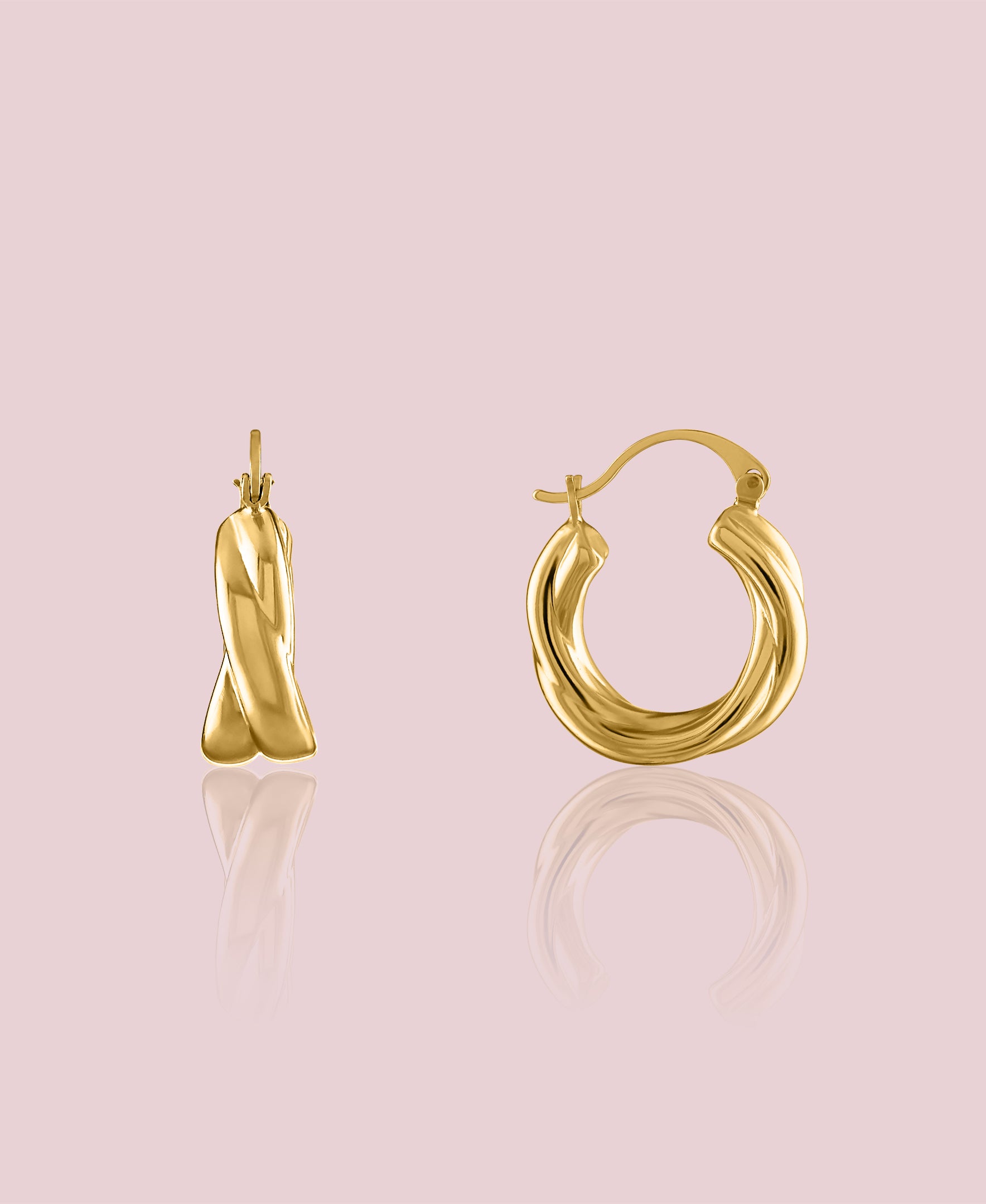 The Brenda Hoop Earrings in Gold | OMA The Label