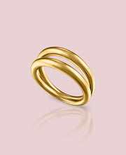 Elegant Phoenix Ring with Double Band Twist by Oma The Label